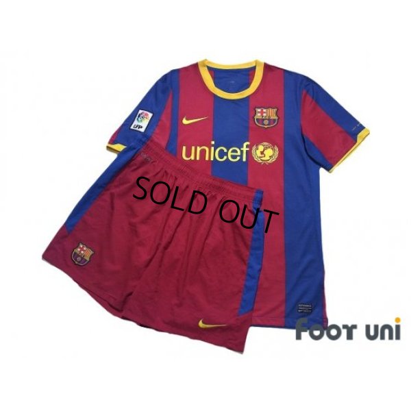 Photo1: FC Barcelona 2010-2011 Home Shirt and Shorts Set LFP Patch/Badge