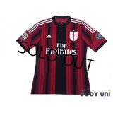 AC Milan 2014-2015 Home Shirt #5 Mexes Serie A Tim Patch/Badge