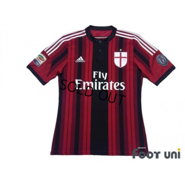 Photo1: AC Milan 2014-2015 Home Shirt #5 Mexes Serie A Tim Patch/Badge