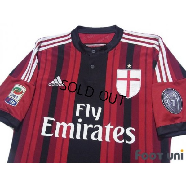 Photo3: AC Milan 2014-2015 Home Shirt #5 Mexes Serie A Tim Patch/Badge