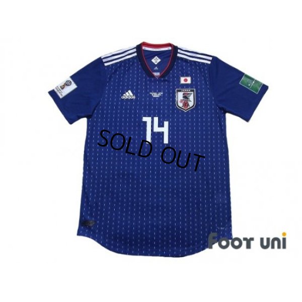 Photo1: Japan 2018 Home Authentic Shirt #14 Takashi Inui FIFA World Cup Russia 2018 Patch/Badge