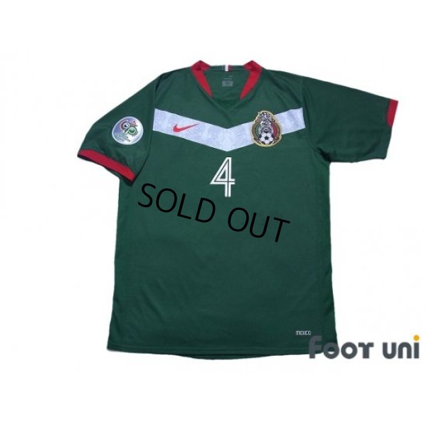Photo1: Mexico 2006 Home Shirt #4 Rafael Marquez FIFA World Cup 2006 Germany Patch/Badge