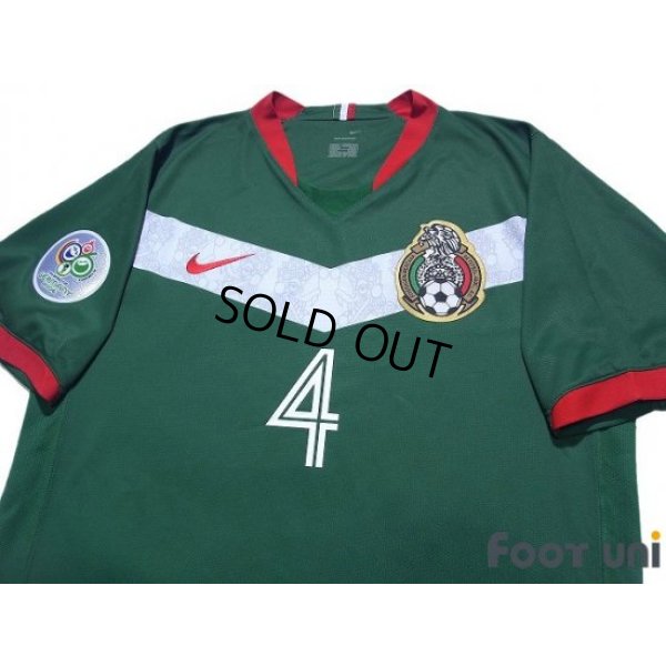 Photo3: Mexico 2006 Home Shirt #4 Rafael Marquez FIFA World Cup 2006 Germany Patch/Badge