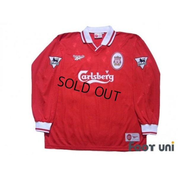 Photo1: Liverpool 1996-1998 Home Long Sleeve Shirt #18 Owen The F.A. Premier League Patch/Badge