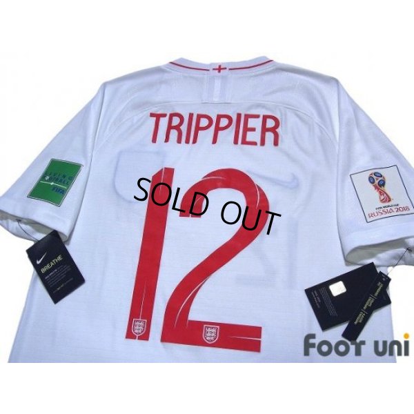 Photo4: England 2018 Home Shirt #12 Trippier FIFA World Cup 2018 Russia Patch/Badge w/tags