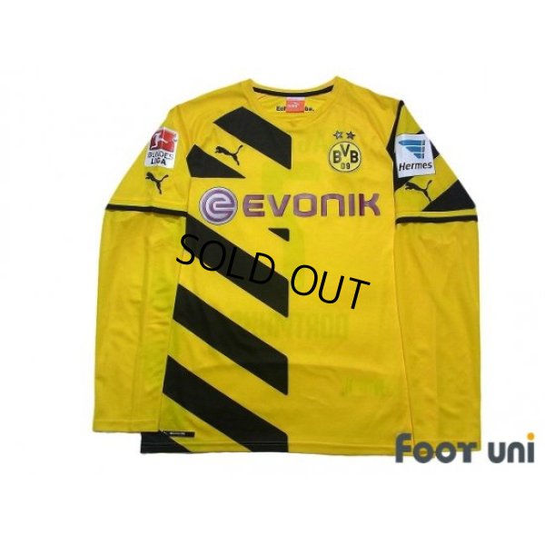 Photo1: Borussia Dortmund 2014-2015 Home Long Sleeve Shirt #7 Shinji Kagawa Bundesliga Patch/Badge