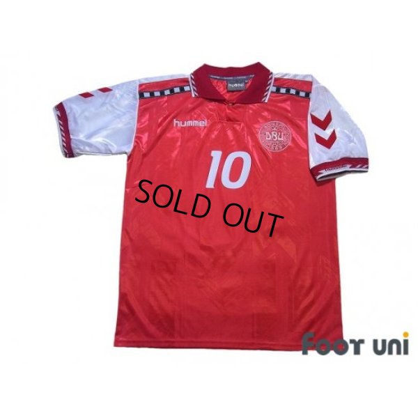 Photo1: Denmark Euro 1996 Home Shirt #10 Michael Laudrup