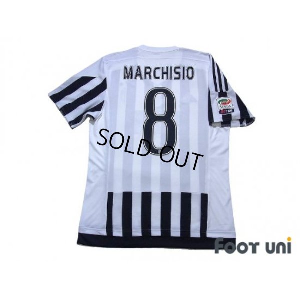 Photo2: Juventus 2015-2016 Home Shirts and shorts Set #8 Marchisio Scudetto Patch/Badge