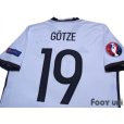 Photo4: Germany Euro 2016 Home Shirts and shorts Set #19 Mario Gotze UEFA Euro 2016 Patch/Badge