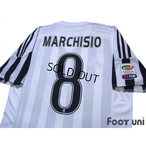 Photo4: Juventus 2015-2016 Home Shirts and shorts Set #8 Marchisio Scudetto Patch/Badge