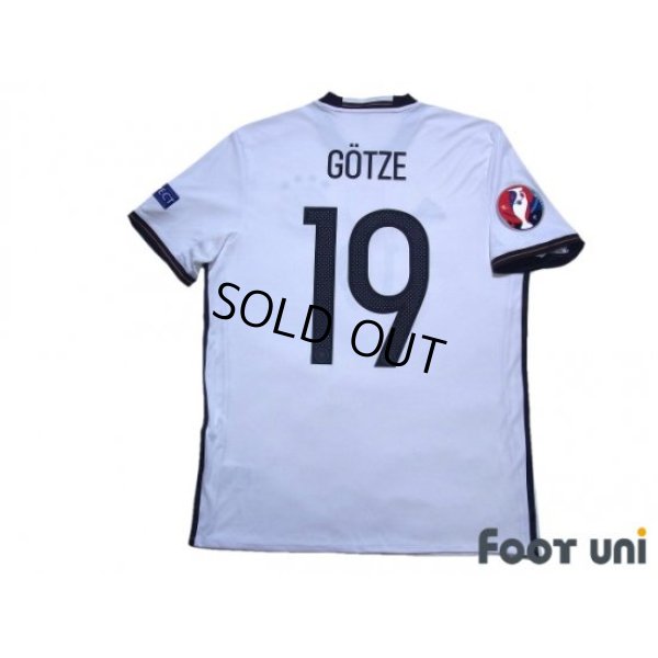 Photo2: Germany Euro 2016 Home Shirts and shorts Set #19 Mario Gotze UEFA Euro 2016 Patch/Badge