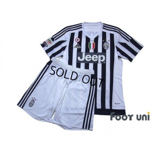 Photo1: Juventus 2015-2016 Home Shirts and shorts Set #8 Marchisio Scudetto Patch/Badge