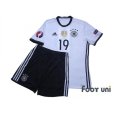 Photo1: Germany Euro 2016 Home Shirts and shorts Set #19 Mario Gotze UEFA Euro 2016 Patch/Badge (1)