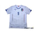 Photo1: Italy 2014 Away Shirt #9 Mario Balotelli w/tags (1)