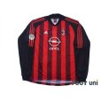 Photo1: AC Milan 2002-2003 Home Long Sleeve Shirt #10 Rui Costa Lega Calcio Patch/Badge (1)