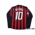 Photo2: AC Milan 2002-2003 Home Long Sleeve Shirt #10 Rui Costa Lega Calcio Patch/Badge (2)