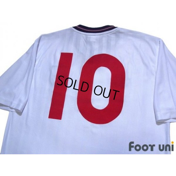 Photo4: England 1986 Home Reprint Shirt #10