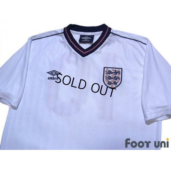 Photo3: England 1986 Home Reprint Shirt #10