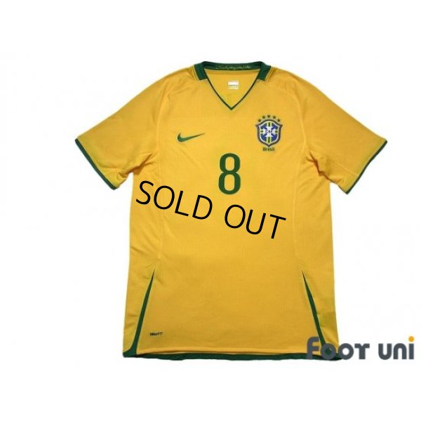 Photo1: Brazil 2008 Home Shirt #8 Kaka