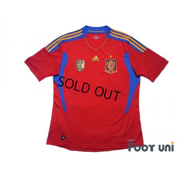 Photo1: Spain 2011 Home Shirt FIFA World Champions 2010 Patch/Badge