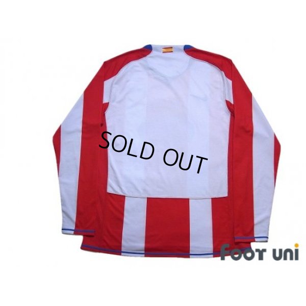 Photo2: Atletico Madrid 2007-2008 Home Authentic Long Sleeve Shirt