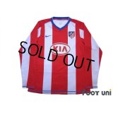 Atletico Madrid 2007-2008 Home Authentic Long Sleeve Shirt