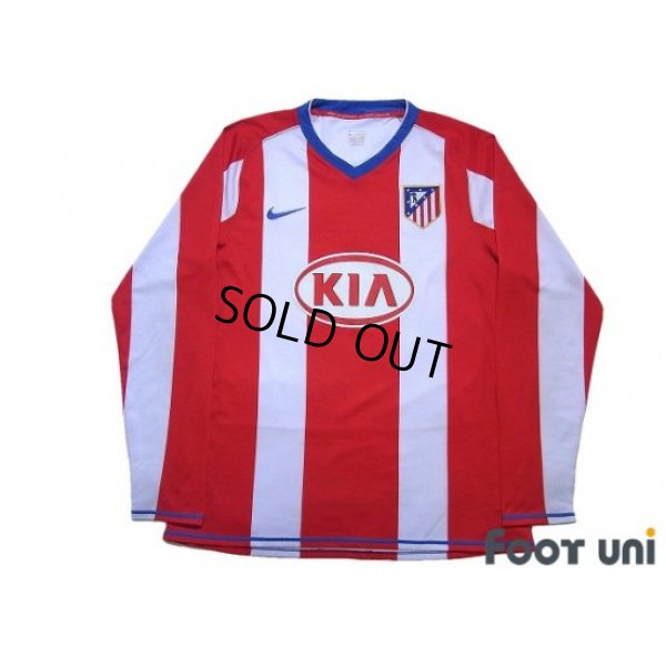 Photo1: Atletico Madrid 2007-2008 Home Authentic Long Sleeve Shirt