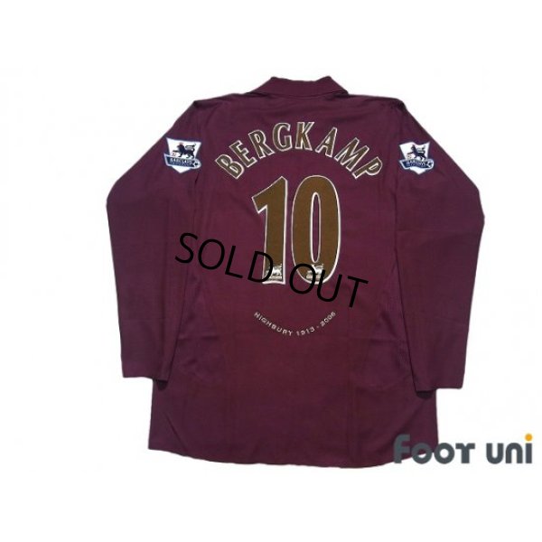 Photo2: Arsenal 2005-2006 Home  Authentic Long Sleeve Shirt #10 Bergkamp w/tags