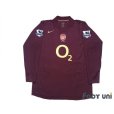 Photo1: Arsenal 2005-2006 Home  Authentic Long Sleeve Shirt #10 Bergkamp w/tags (1)