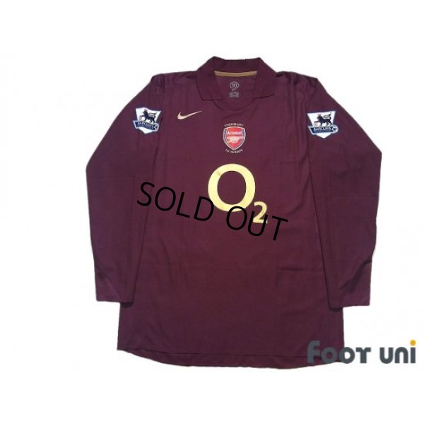 Photo1: Arsenal 2005-2006 Home  Authentic Long Sleeve Shirt #10 Bergkamp w/tags