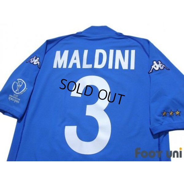 Photo4: Italy 2002 Home Shirt #3 Maldini 2002 FIFA World Cup Korea Japan Patch/Badge