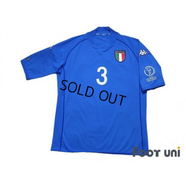Photo1: Italy 2002 Home Shirt #3 Maldini 2002 FIFA World Cup Korea Japan Patch/Badge