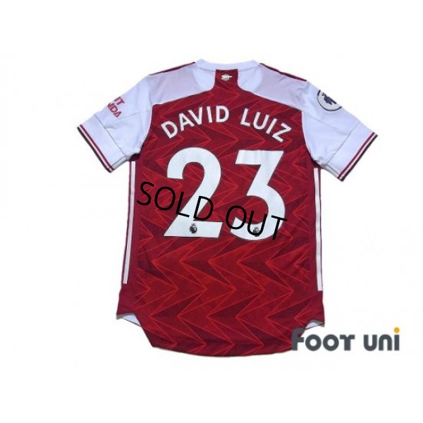 Photo2: Arsenal 2020-2021 Home Authentic Shirt #23 David Luiz Premier League Patch/Badge