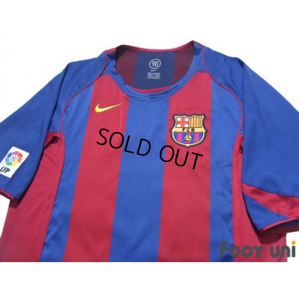 Photo3: FC Barcelona 2004-2005 Home Shirt #10 Ronaldinho LFP Patch/Badge