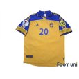 Photo1: Sweden Euro 2000 Home Shirt #20 Henrik Larsson UEFA Euro 2000 Patch/Badge Fair Play Patch/Badge (1)