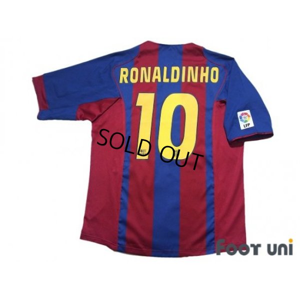 Photo2: FC Barcelona 2004-2005 Home Shirt #10 Ronaldinho LFP Patch/Badge