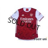 Arsenal 2020-2021 Home Authentic Shirt #23 David Luiz Premier League Patch/Badge