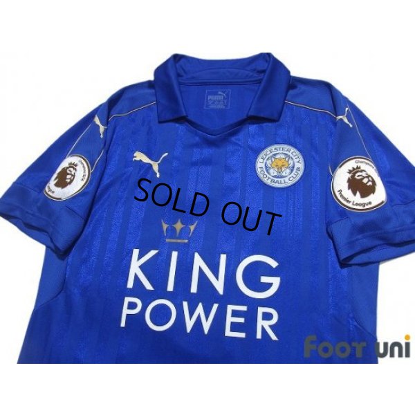 Photo3: Leicester City 2016-2017 Home Shirt #9 Vardy Premier League Patch/Badge