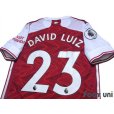 Photo4: Arsenal 2020-2021 Home Authentic Shirt #23 David Luiz Premier League Patch/Badge