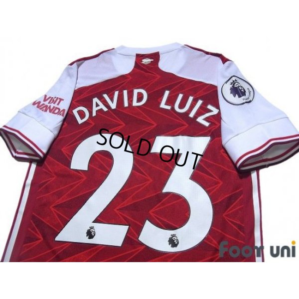 Photo4: Arsenal 2020-2021 Home Authentic Shirt #23 David Luiz Premier League Patch/Badge