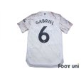 Photo2: Arsenal 2020-2021 Away Authentic Shirt #6 Gabriel Premier League Patch/Badge (2)
