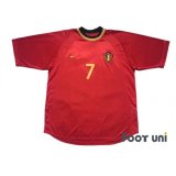 Belgium Euro 2000 Home Shirt #7 Wilmots