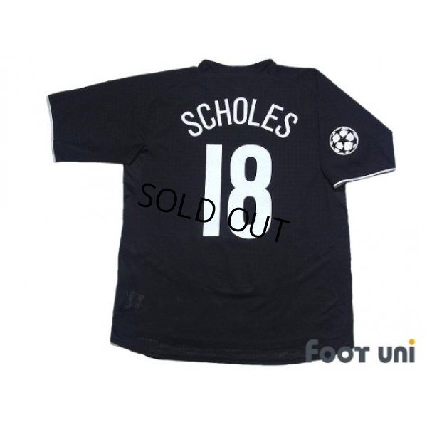 Photo2: Manchester United 2003-2005 Away Shirt #18 Scholes Champions League Patch/Badge