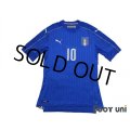 Italy 2016 Home Authentic Shirt #10 Marco Verratti