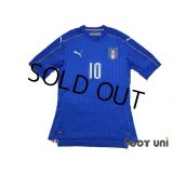 Italy 2016 Home Authentic Shirt #10 Marco Verratti