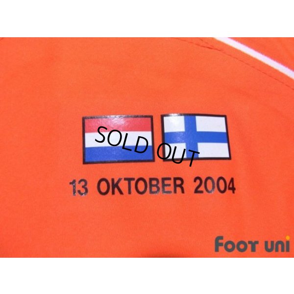 Photo7: Netherlands Euro 2004 Home Authentic Long Sleeve Shirt #10 Van der Vaart