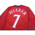 Photo4: England 2002 Away Long Sleeve Shirt #7 Beckham