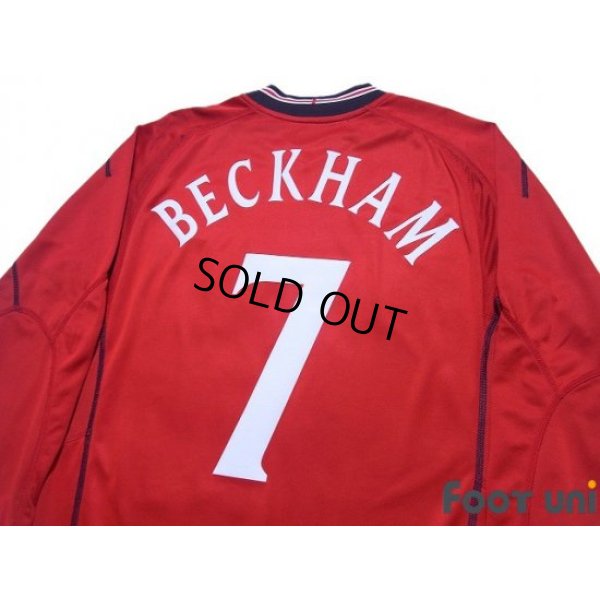 Photo4: England 2002 Away Long Sleeve Shirt #7 Beckham