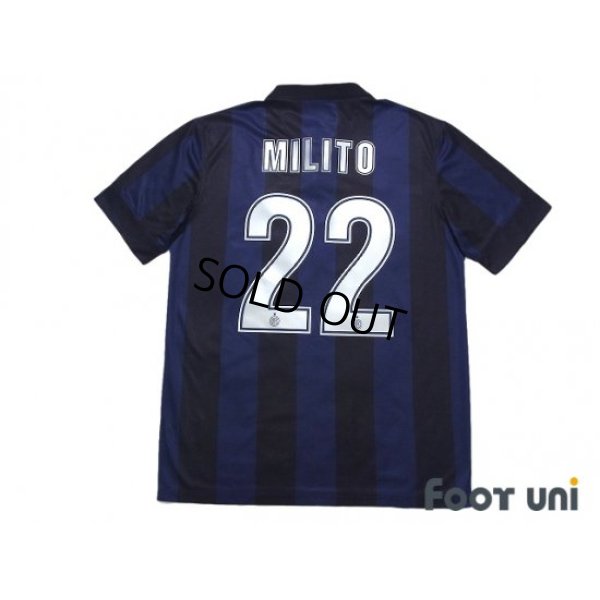 Photo2: Inter Milan 2013-2014 Home Shirt #22 Diego Milito