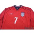 Photo3: England 2002 Away Long Sleeve Shirt #7 Beckham